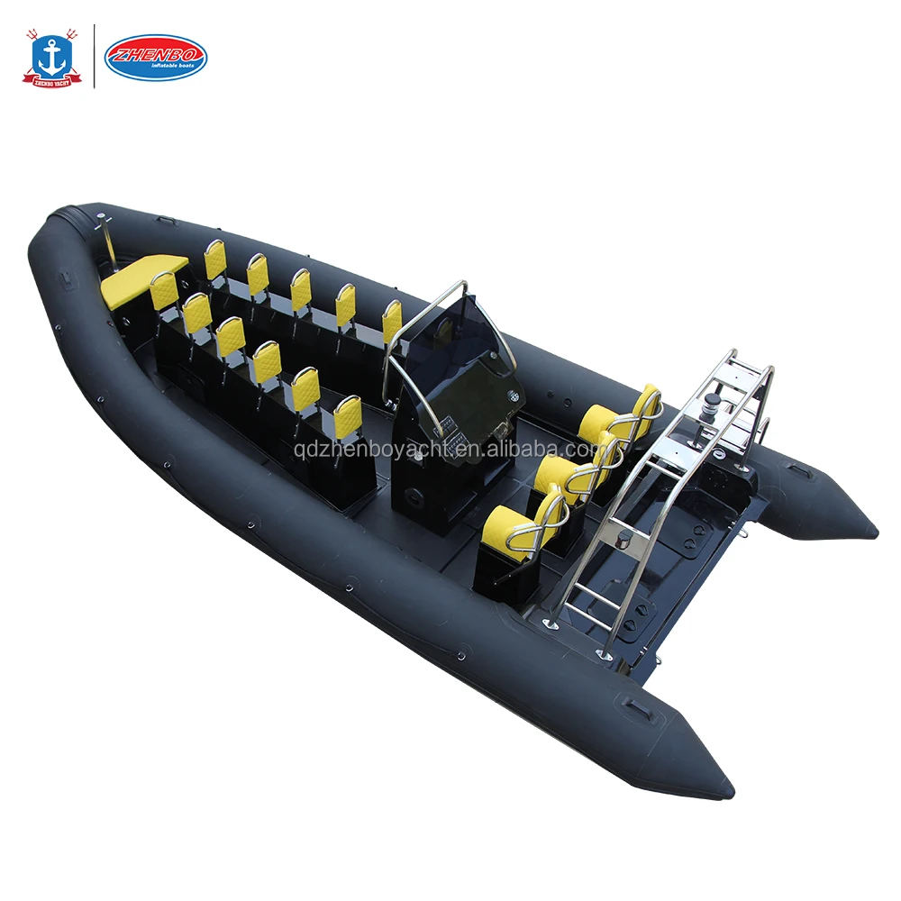 Zhenbo 2024 7m 23ft Fiberglass Fishing Inflatable Rib Boat Hypalon ...