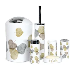 Оптовая продажа от производителя 6 штук диспенсер для мыла набор аксессуаров ванной комнаты пластиковые