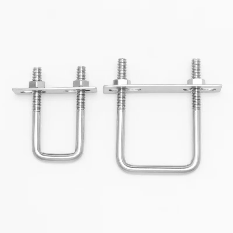 304 Stainless Steel U-bolt Right Angle Square Clamp Set