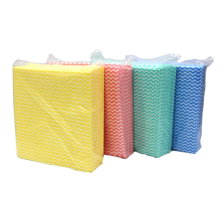 Spunlaced  Nonwoven Reusable Disposable Kitchen Dish Cloth Roll Woodpulp Polyester Hospital J Cloth
