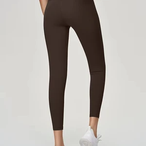 Hot Selling Women's Elastic Waist Scrunch Nylon Spandex Breathable Lightweight Yoga Fitness Leggings for Women