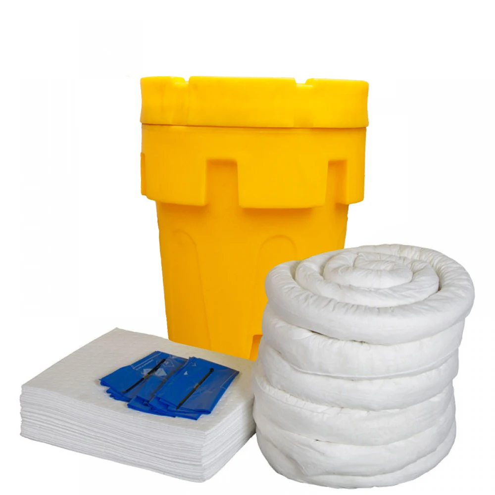 CE Approved  20 30 65 95gal Max Adsorption Capacity Industrial Oil Spill Control and Spill Prevention Kits