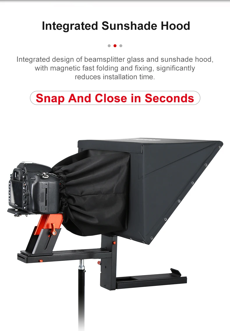 Bestview Tp170 17inch Portable Teleprompter Universal For Dslr Camera
