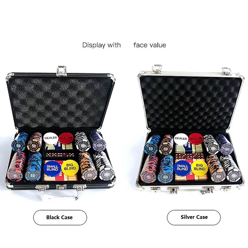 200 PCS Clay Poker Chips Set for Texas Hold'em - Customizable