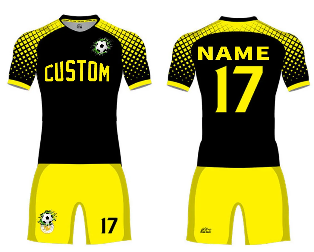 customize slim fit football shirts wholesale sublimation full set digital  printing football jersey soccer wear