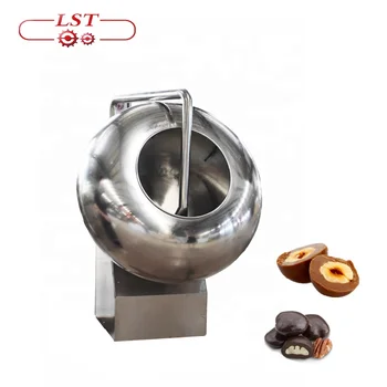 LST Manufacture Automatic Chocolate Glaze Dragee Machine New Condition Candy Coating Pan for Nuts Milk Vegetables and Flour
