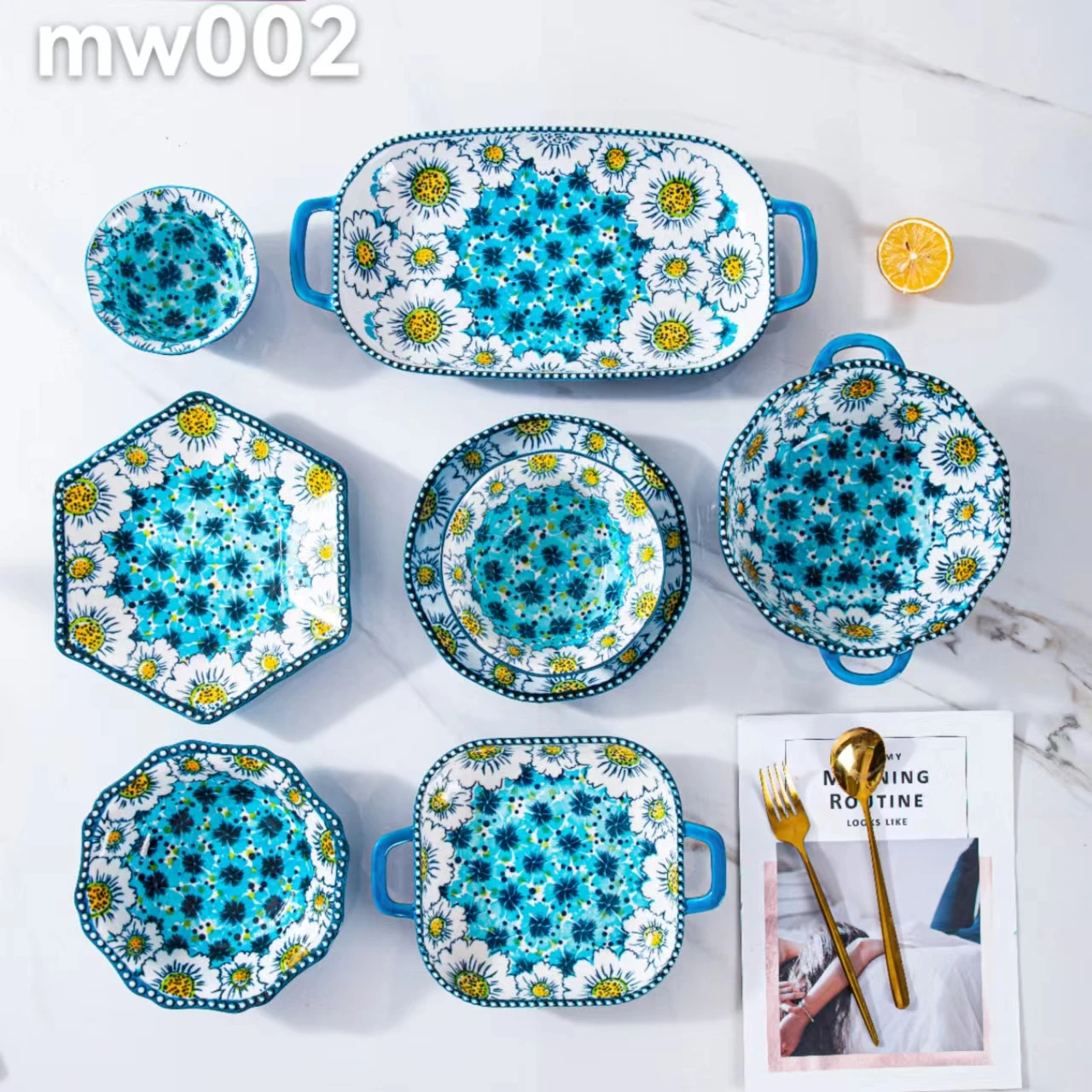 Nordic Restaurant Dinner Sets Modern Luxury Boho Ceramic Dinnerware Coffee Wine Set