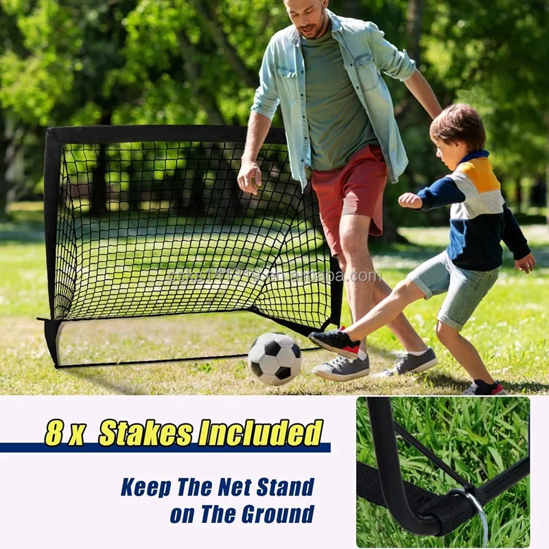 One-stop Solution Soccer Training Equipment Pop Up Goal Portable Training Soccer Goal set Foldable Football Net Goal supplier