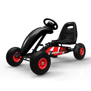 Electric Kids Go-Kart Adjustable Plastic Pedal Car for Younger Riders EN71 Certified for Ages 5 to 7 Years