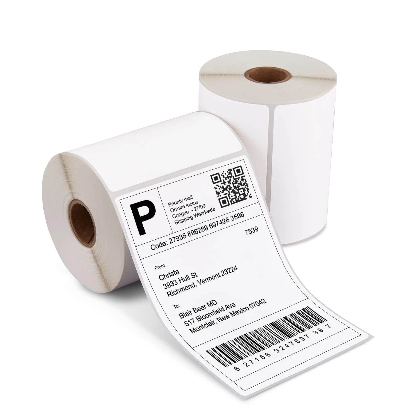 4X6 Thermal Labels Waterproof Direct Thermal Labels Paper 500Pcs Shipping Labels Rolls With High Adhesion Sticker