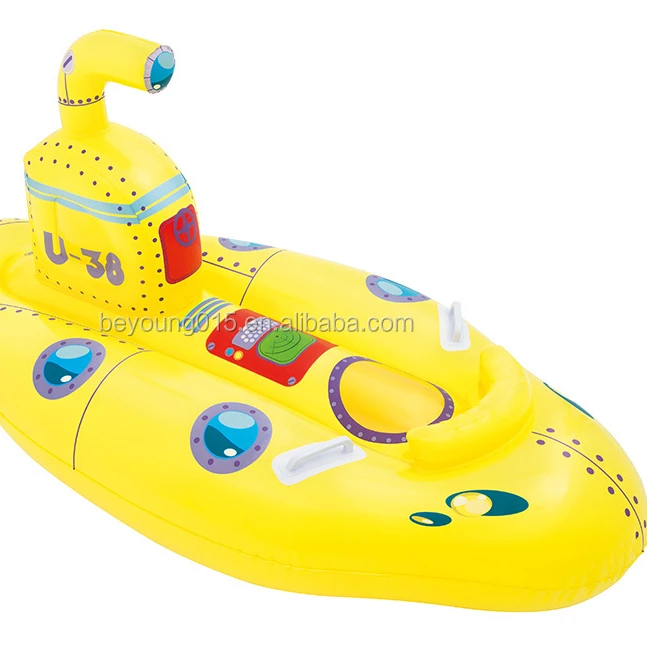 Bambini Giallo Pesci Barca Gonfiabile Piscina Acqua Ride On Galleggiante TY575 