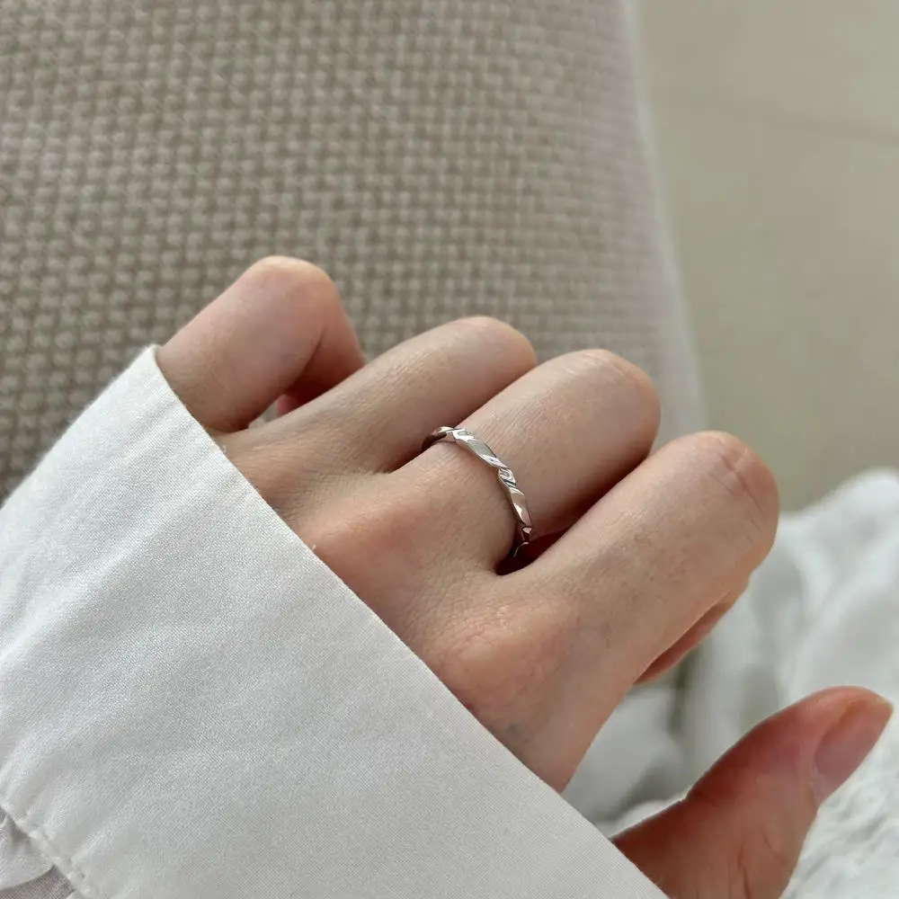 KAKODIY High Quality Boutique Jewelry for Women Wedding Open Adjustable 925 Sterling Silver Irregular Ring detail 10
