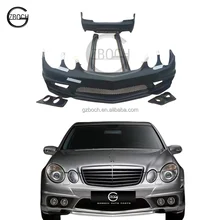 Front rear bumper kit For Benz W211 E Class to WALD body kit FRP front bumper with grill side skirt rear bumper
