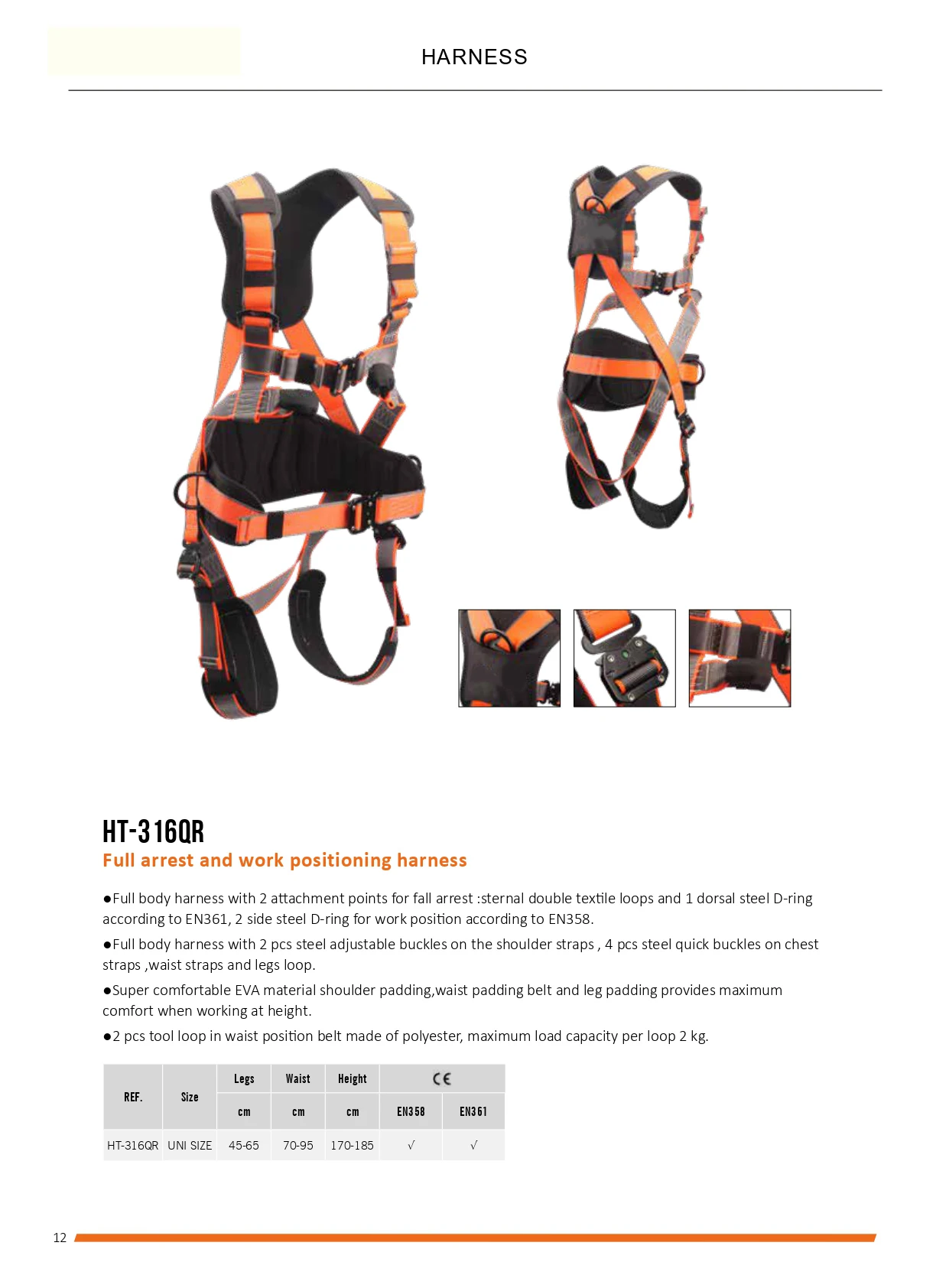 Full Body Climbing Harness Thicken Widen Waist Safety Harness Work Rock Climbing Adjustable Safety Harness