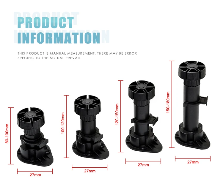 Toco Table Leveling Kitchen Adjustable Legs 100mm Toolstation