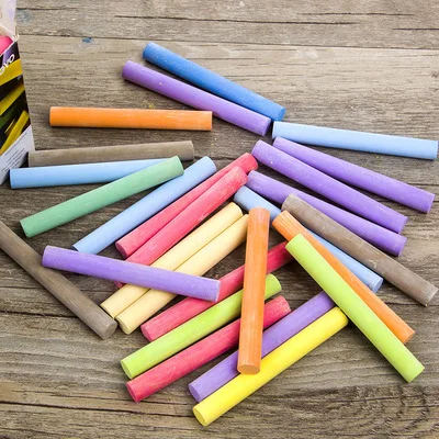 Blackboard Dustless Color White Chalk Kid Washable Drawing