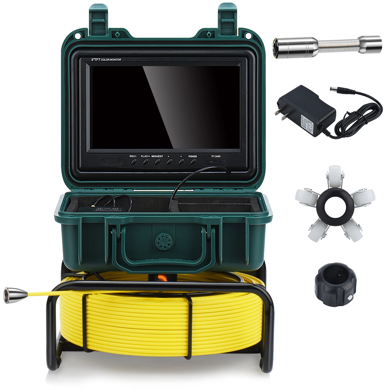 Factory Sewer Pipe Camera 9inch HD1080P Screen 512Hz Sonde/Transmitter & Self Leveling/Self-blancing for Drain Pipes Inspection  factory