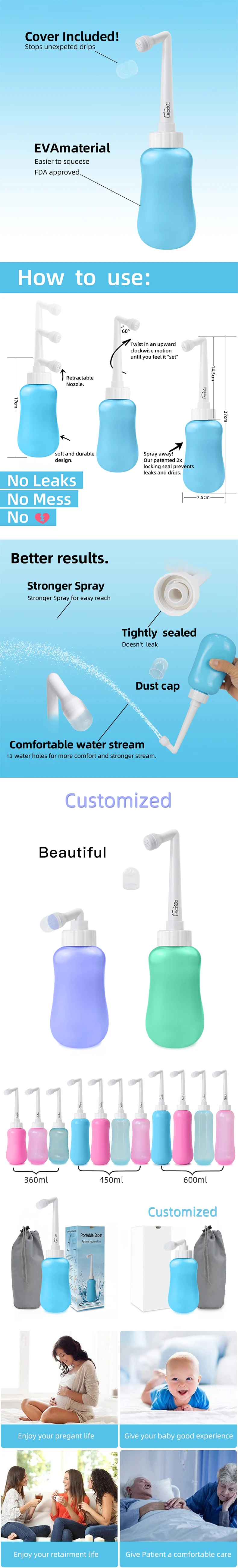 Peri Bottle Portable Travel Bidet/peri Bottle For Postpartum Perineal Carehemmoroid Treatment