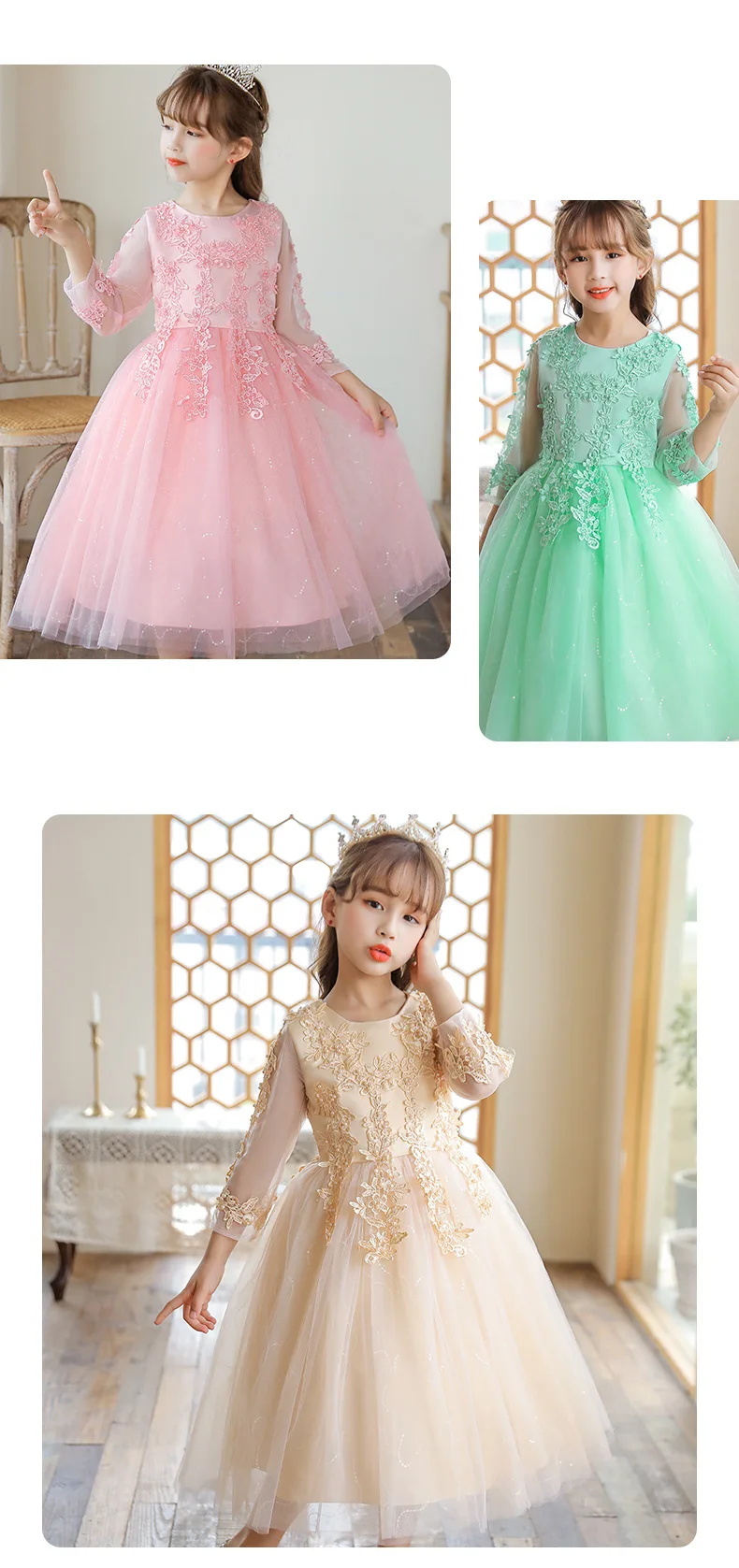 Little Girl Birthday Party Dress Wedding Formal Short Tutu Lace Full