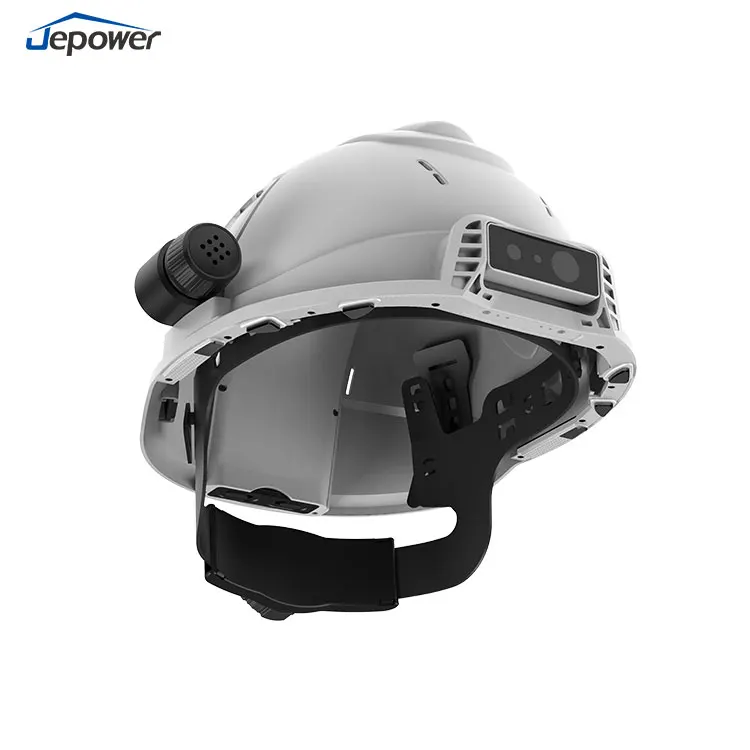 Building Smart Hard Hat Support Wifi/4G/3G Built in 32G Smart Safety Hats Intelligent Hard Hat With Camera and Led White Light