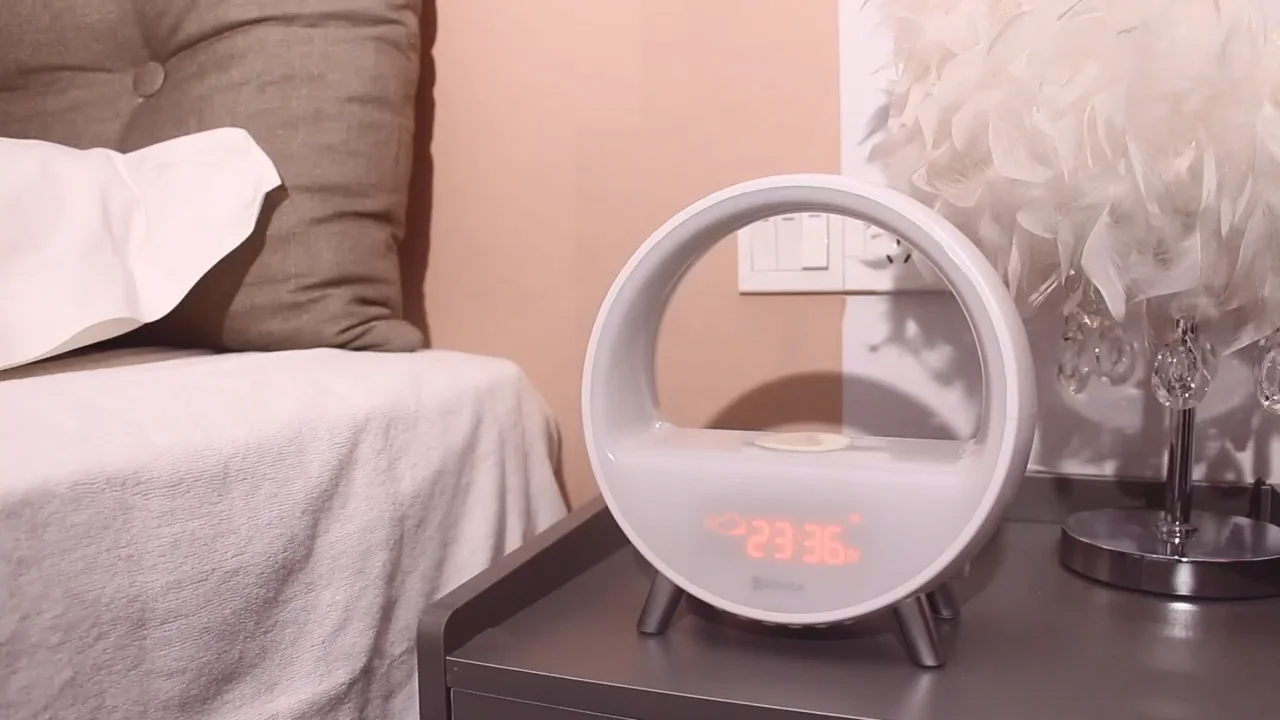 Digital Desk Clock With Weather Wake Up Light Smart Table Clocks Buy