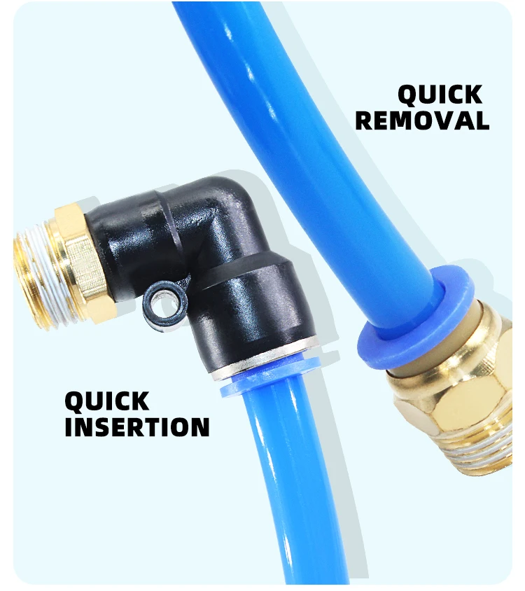 Pneumatic Fitting Manufacturer Air Hose Connector Plastic Pneumatic Parts Bsp Bspt Npt Thread