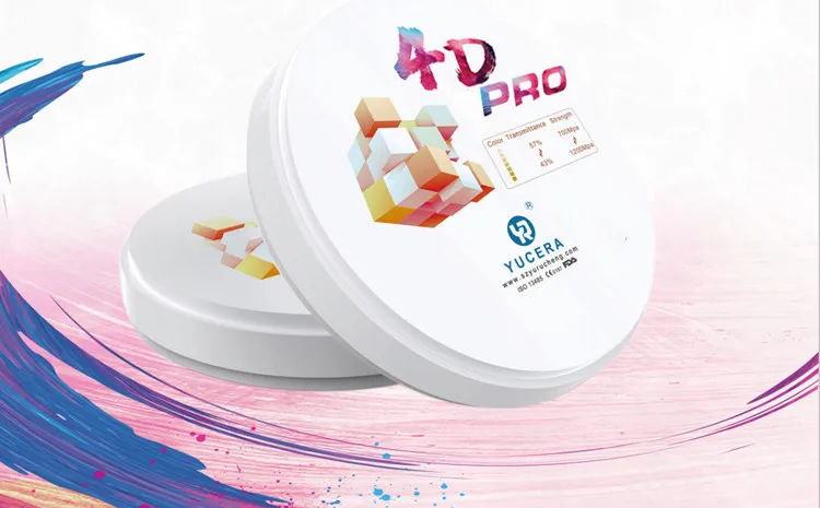 Hot Sale 4D Dental Ceramic Pre-Shaded Multilayer Zirconia Block Cad Cam Dental Lab for Half Mouth