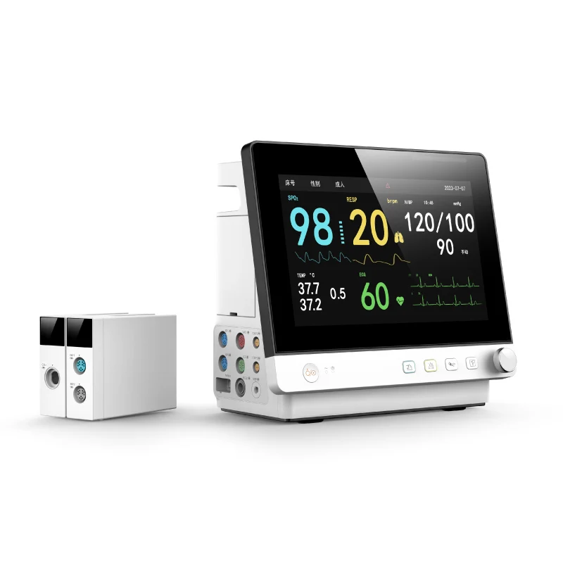 BLUEWORTH VP12 Modular Veterinary Patient Monitor for Horse/Dog/Cat with ECG NIBP SPO2 Temp Resp CE Certified