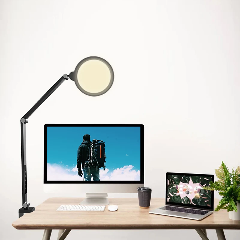 Zoom Lighting for Computer Video Conference with Clamp for Meeting Calls Desk Light for Podcast Live Streaming