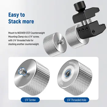 NEEWER Stackable 200g Gimbal Counterweight for Balancing Camera Long Lenses, Compatible with Tilta SmallRig Counter Weight detail image