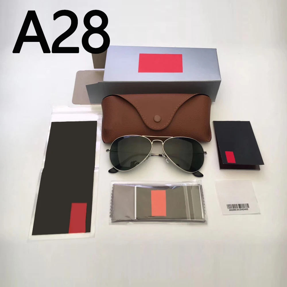 Top Quality Sunglasses Ray Men Women Aviation Glass Lens Brand Designer