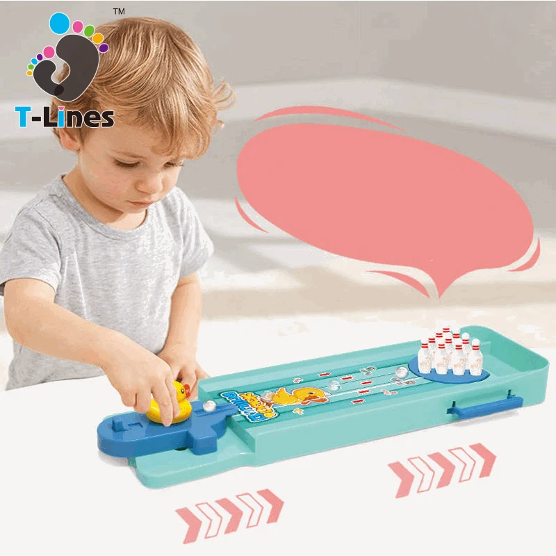 Настольная пластиковая мини-игра для боулинга хорошего качества игрушка детей и