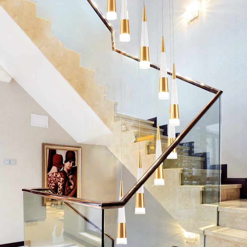 Modern Newest Pendant Lamp Interior Design Aluminum Pendant Lights For Home Staircase Decorative