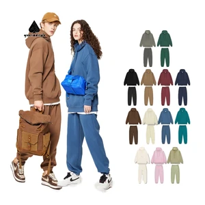 Women Two Piece Set Oversized Hoodie Sweatpants Side Pockets Soft Fleece Casual Street Casual Sweatshirt Tracksuit