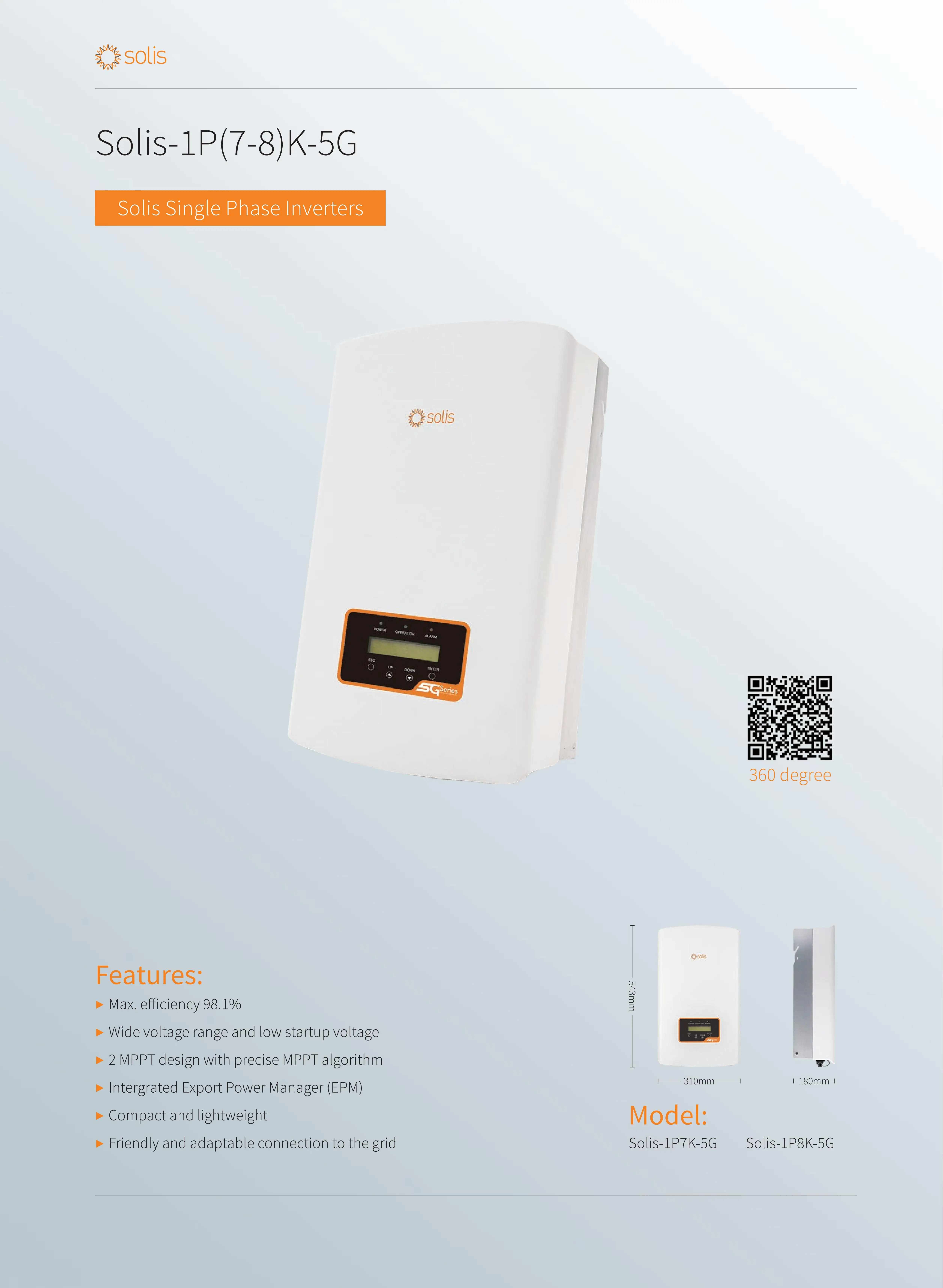 Solis 6kw 7kw 7.5kw 8kw Solar Inverter on Grid Single Phase Inverter ...