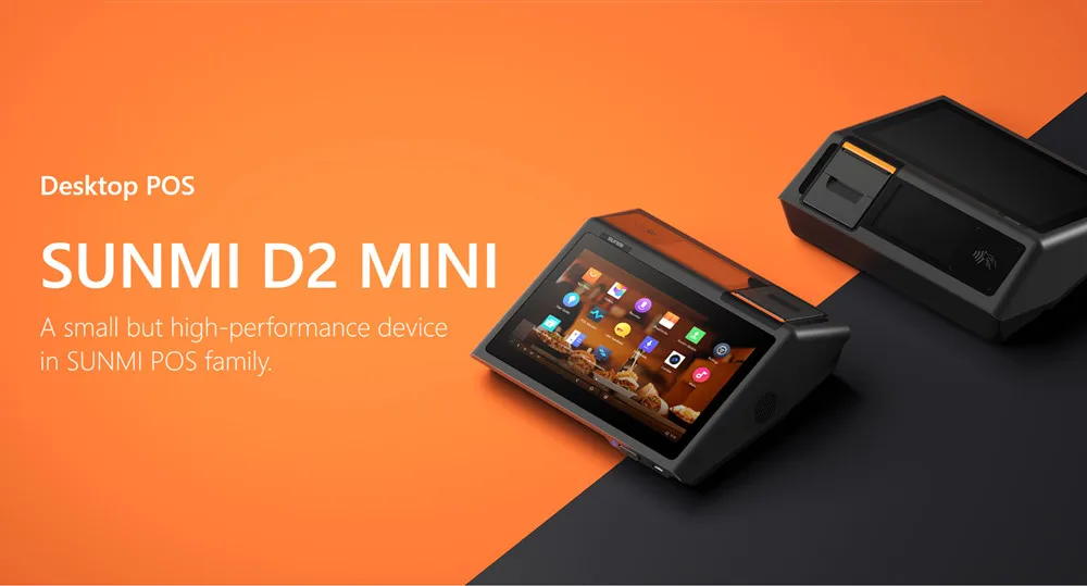 4G NFC imprimante 58 mm Sunmi D2 Mini AIO Android Caisse enregistreuse Speedy Rksv & Gdpdu