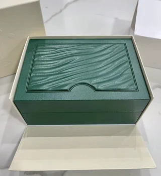 Top designer customized high quality stock 1:1 original storage watch box Rolexes  box packaging set Gift Luxury green watch box