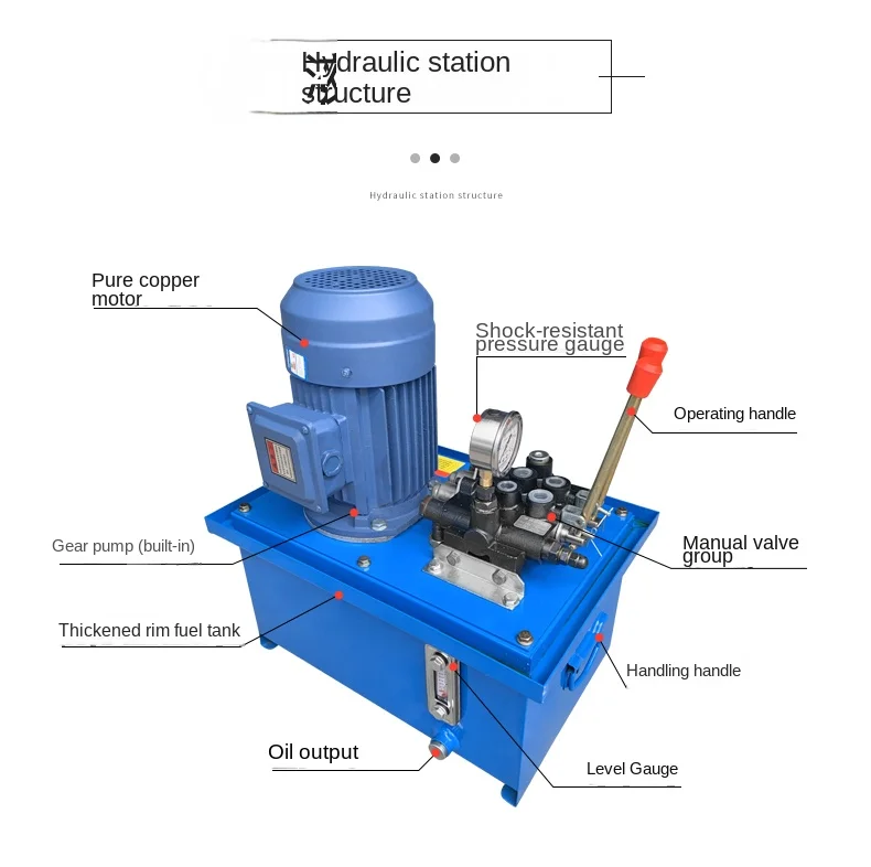 Hydraulic Pump Station 380v 20 Ton Cylinder Manual Valve Press Baler ...