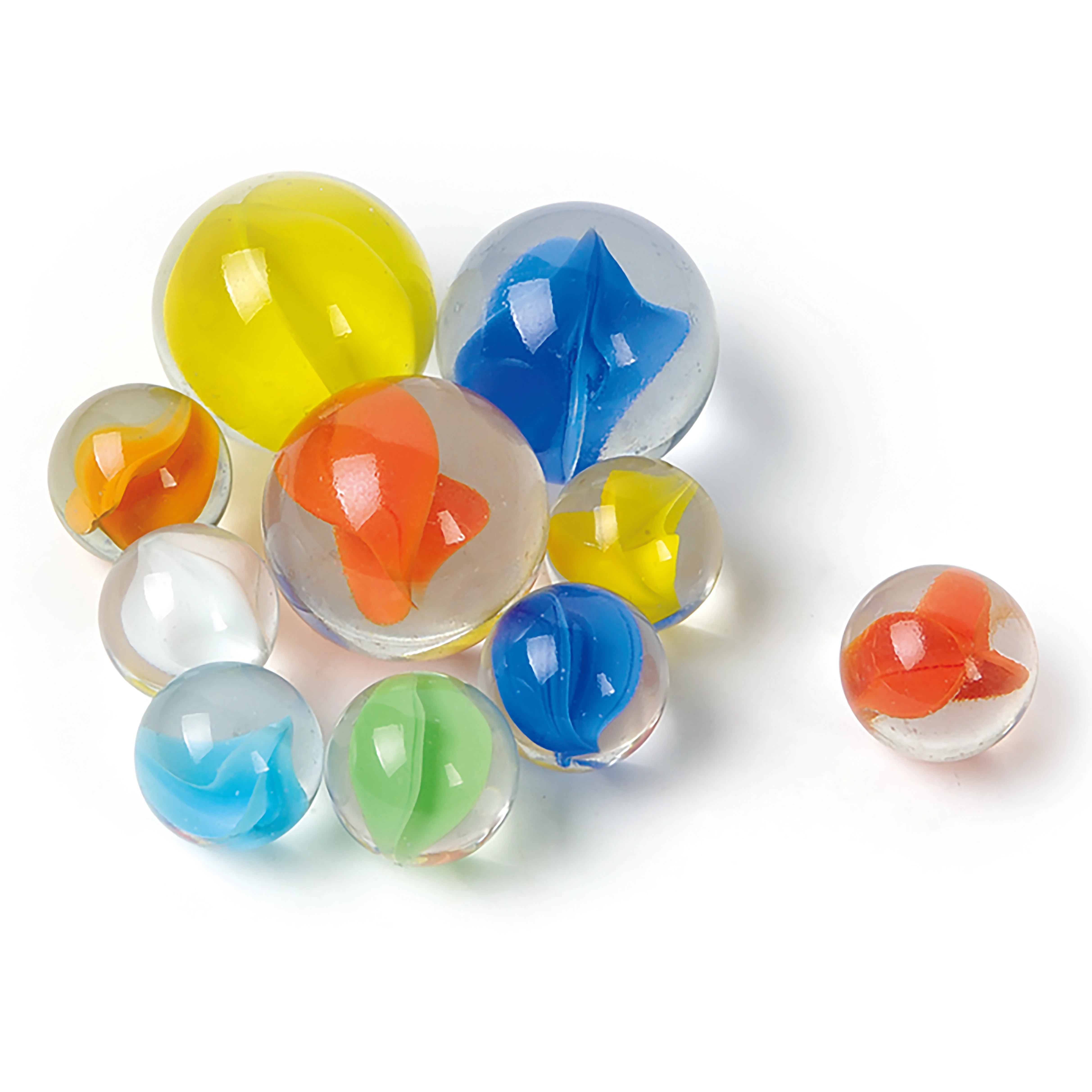 Высококачественный прозрачный игрушечный стеклянный мраморный шар для