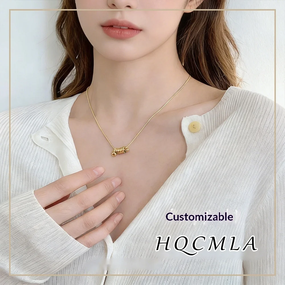 2026 Trendy Jewelry - Stainless Steel Twisted Geometric Snake Chain Necklace - Fashionable Charm for Women Necklace