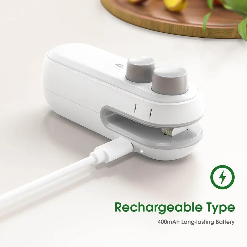 2025 Home Mini Sealing Machine Rechargeable Multi Functional Small Sealing Machine Creative Mini Snack Bag Sealing