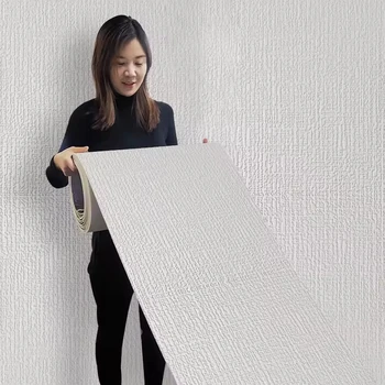 Linen Fabric Self-Adhesive Wall Panel   Peel and Stick Linen Fabric Textile Wall Panel Self Adhesive Wallpaper