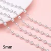 Collar de perlas de 5 mm - Blanco