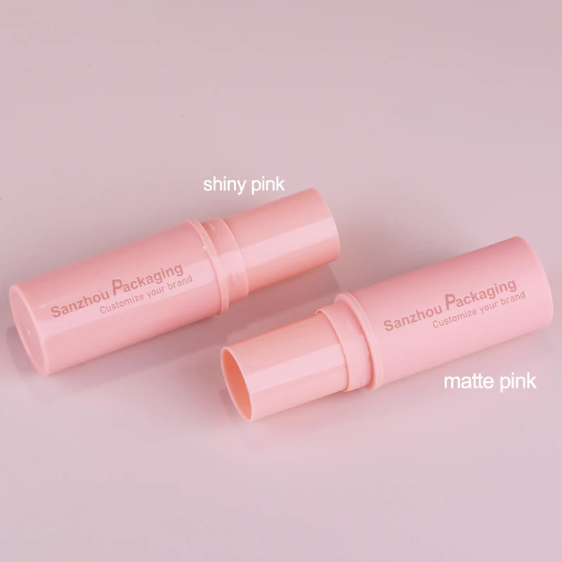 Customized 9g Push up Bottom Fill Pink Empty Concealer Tube Blush Stick Foundation Packaging