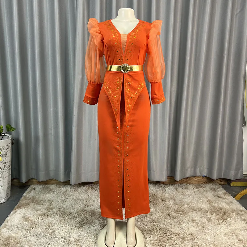 African Fishtail Skirt Dress Sequins Embroidery Party Long Sleeve Dress  Costumes Elegant Maxi Evening Dress| Alibaba.com