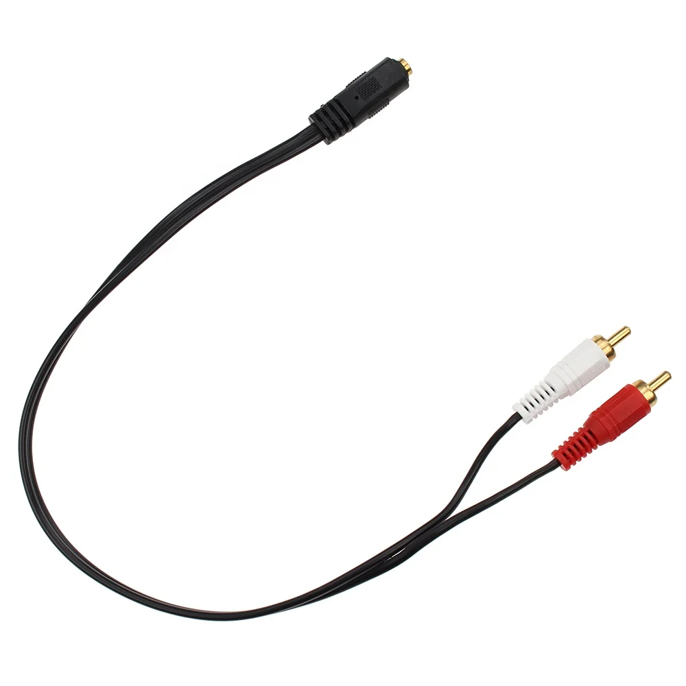 1,2 Metri Spina Jack Da 3,5 Mm A TWIN 2 X RCA PHONO Cavo Audio ORO