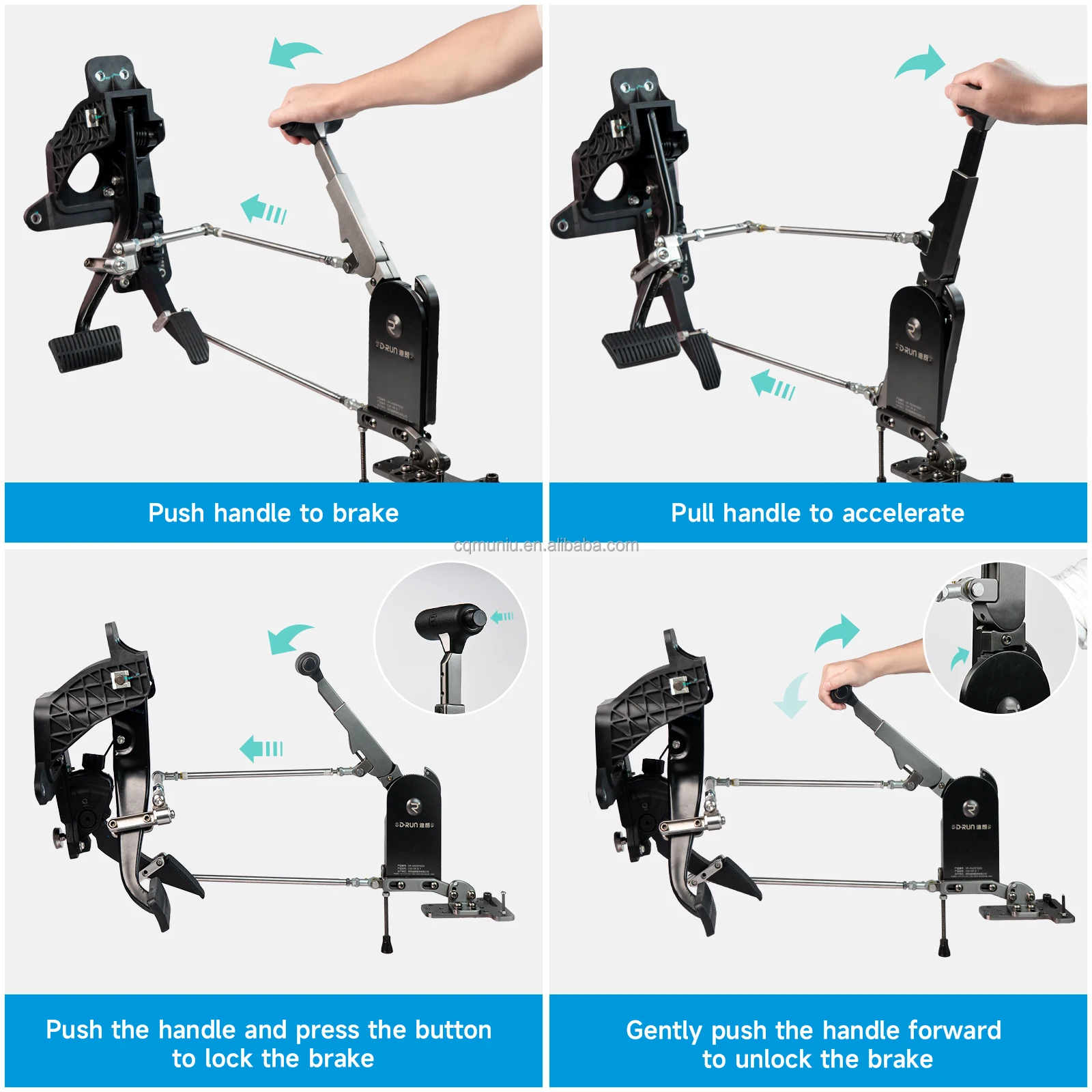 D-RUN-1 Hand Controls for Cars - Handicap Driving Gas & Brake System ...