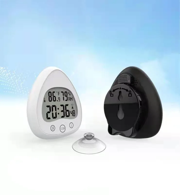 Silicone Bathroom Kitchen Shower Suction Clock Waterproof Analog Silent Bathroom Sweep Clock Suction