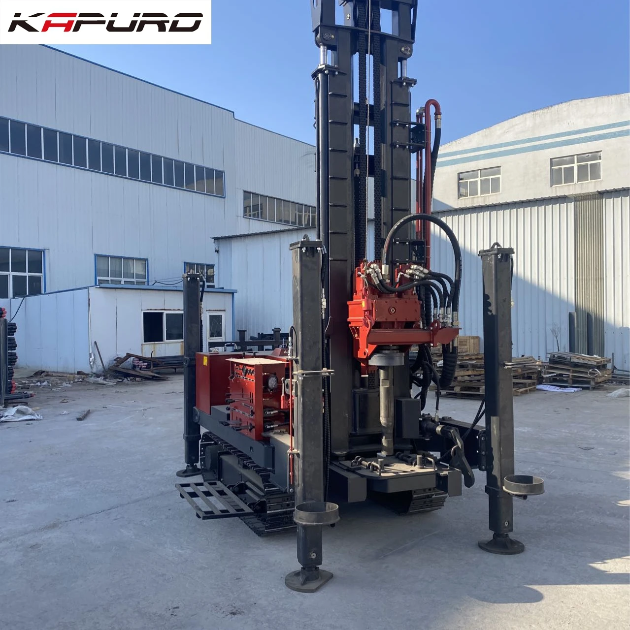 KP-260 Hydraulic Feed System Deep Hole Capability Large Diameter Drilling Gold Mining Exploration Drill Rig  for Water Well