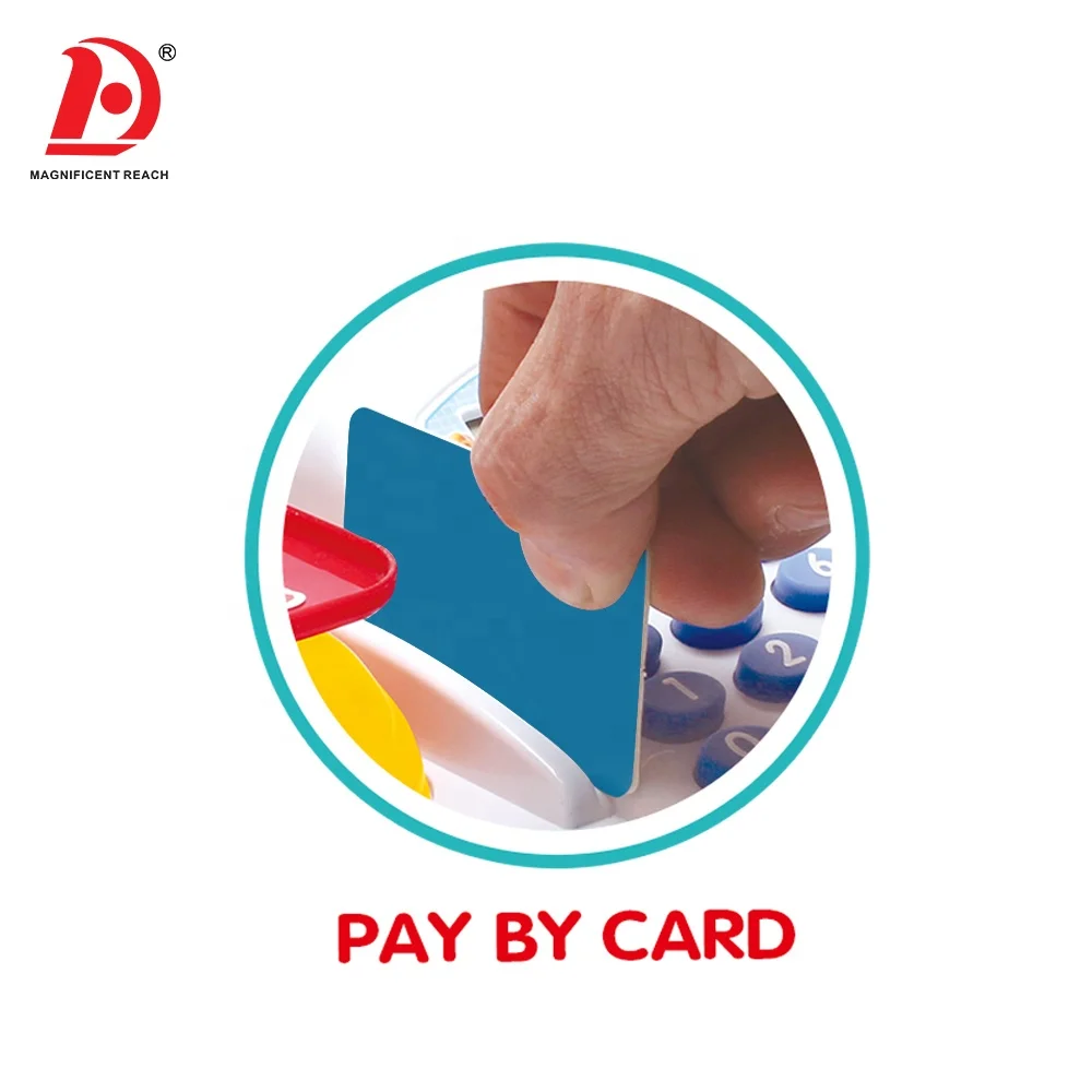 HUADA оптовая продажа высококачественный пластиковый Интеллектуальный игрушечный кассовый аппарат для супермаркета